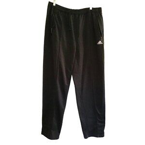ADIDAS- MENS BLACK ELASTIC WAIST STRAIGHT LEG JOGGERS SWEATPANTS SIZE X-LARGE